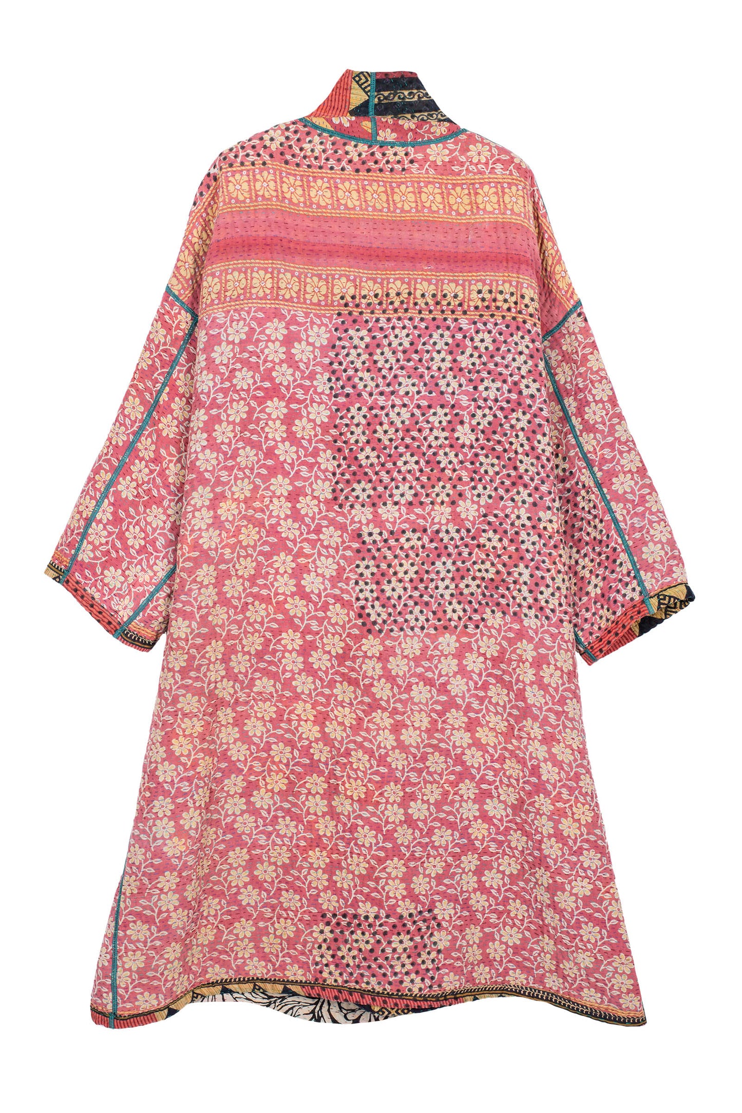 VINTAGE COTTON KANTHA SIMPLE ROBE