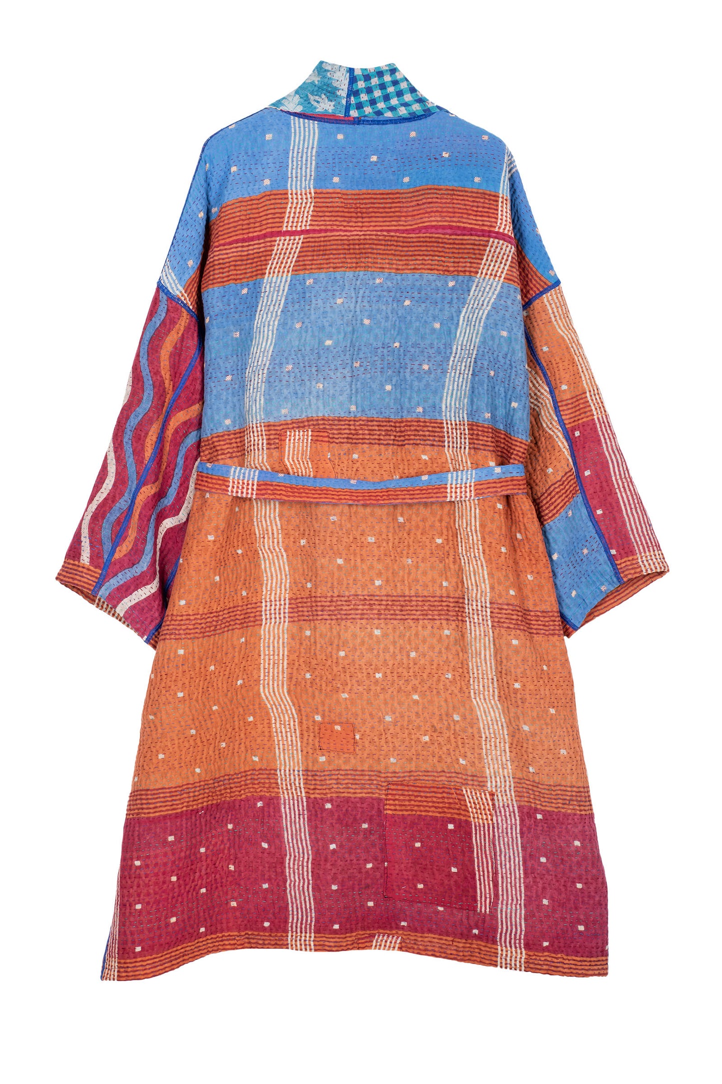 VINTAGE COTTON KANTHA SIMPLE ROBE