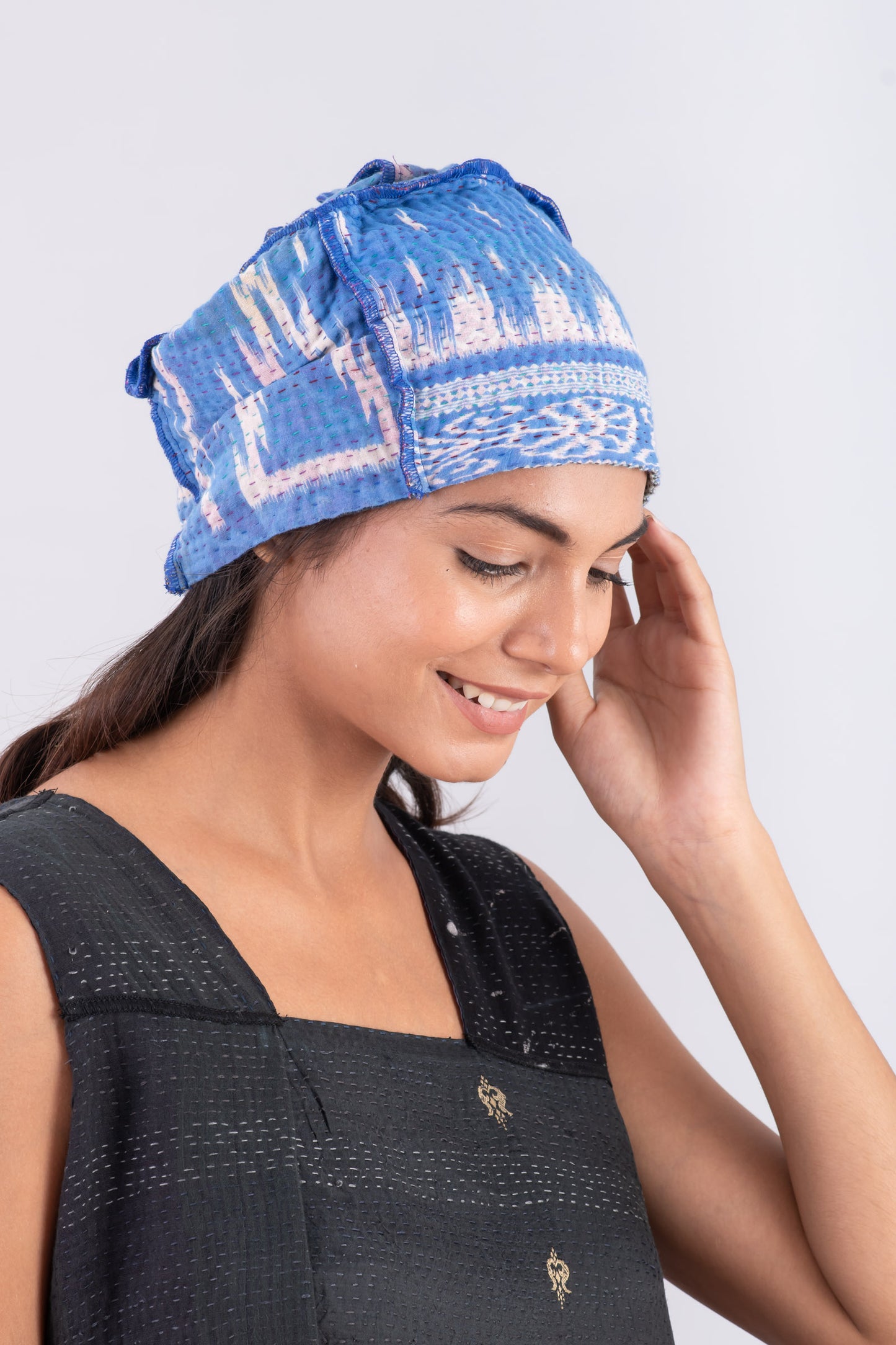 VINTAGE COTTON KANTHA PATCHWORK HAT