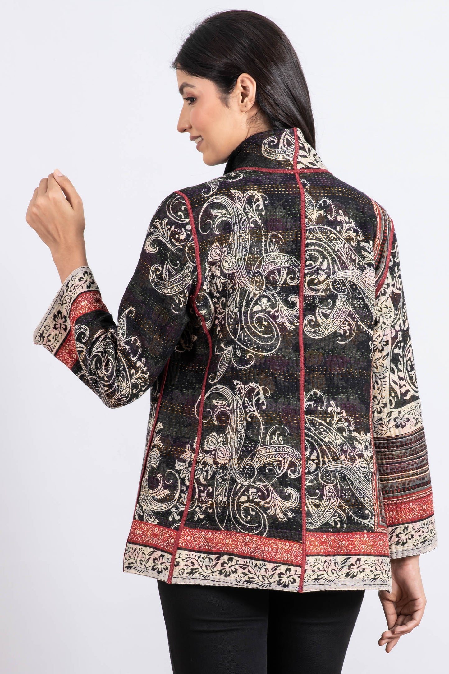 DOT & PAISLEY KANTHA SHORT JKT