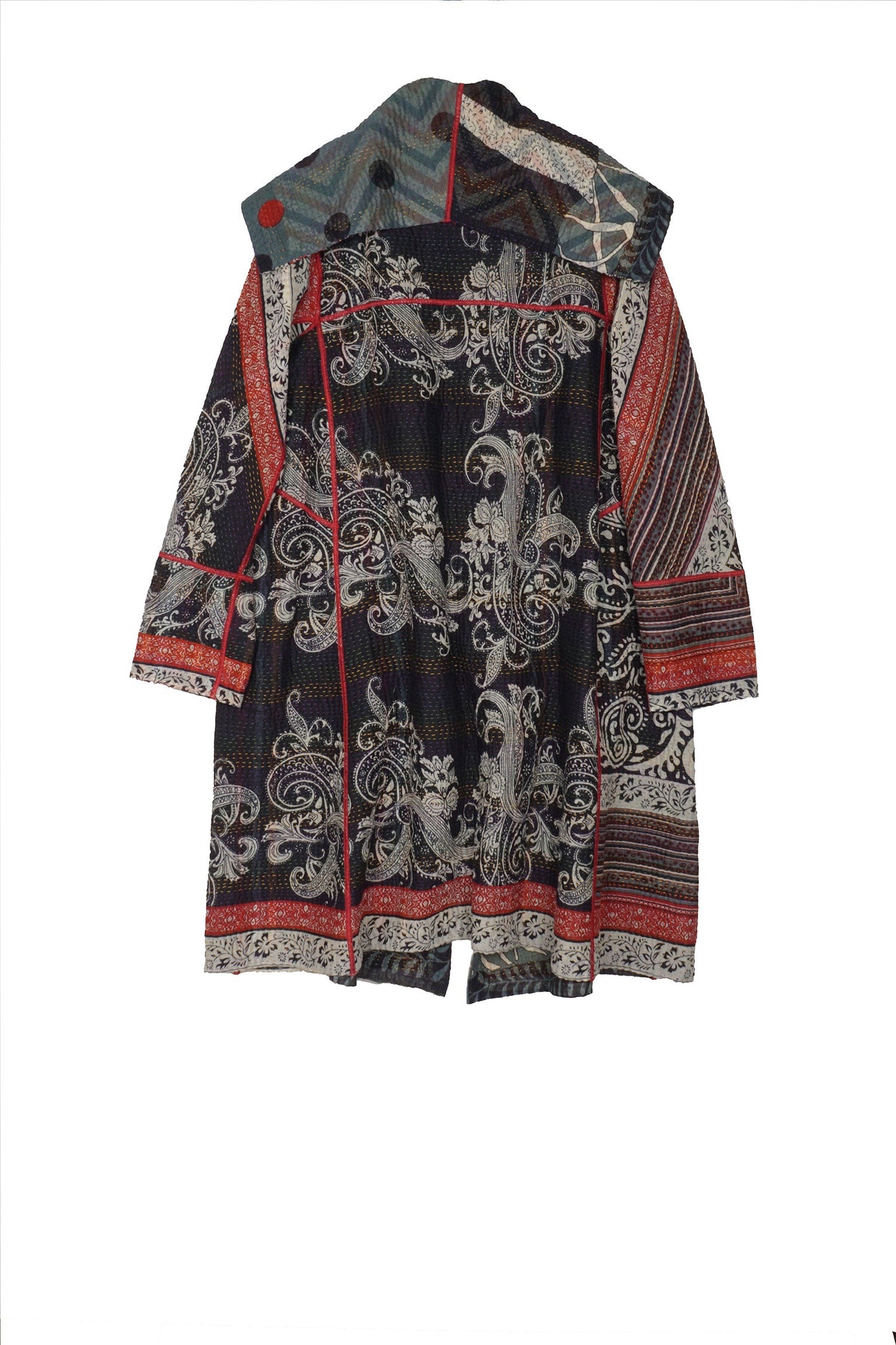 DOT & PAISLEY KANTHA A-LINE COAT