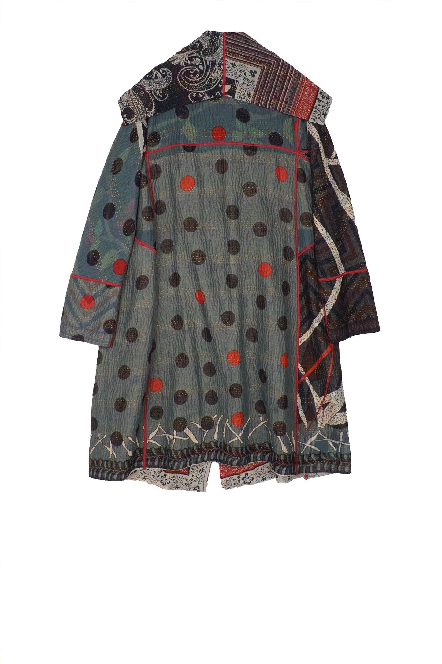 DOT & PAISLEY KANTHA A-LINE COAT