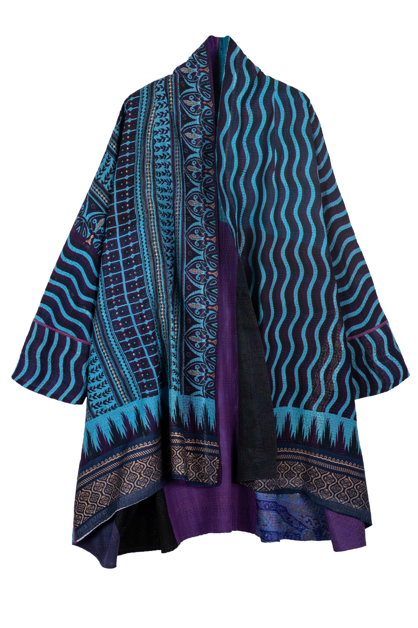 DESSERT WAVES KANTHA KIMONO LONG JKT