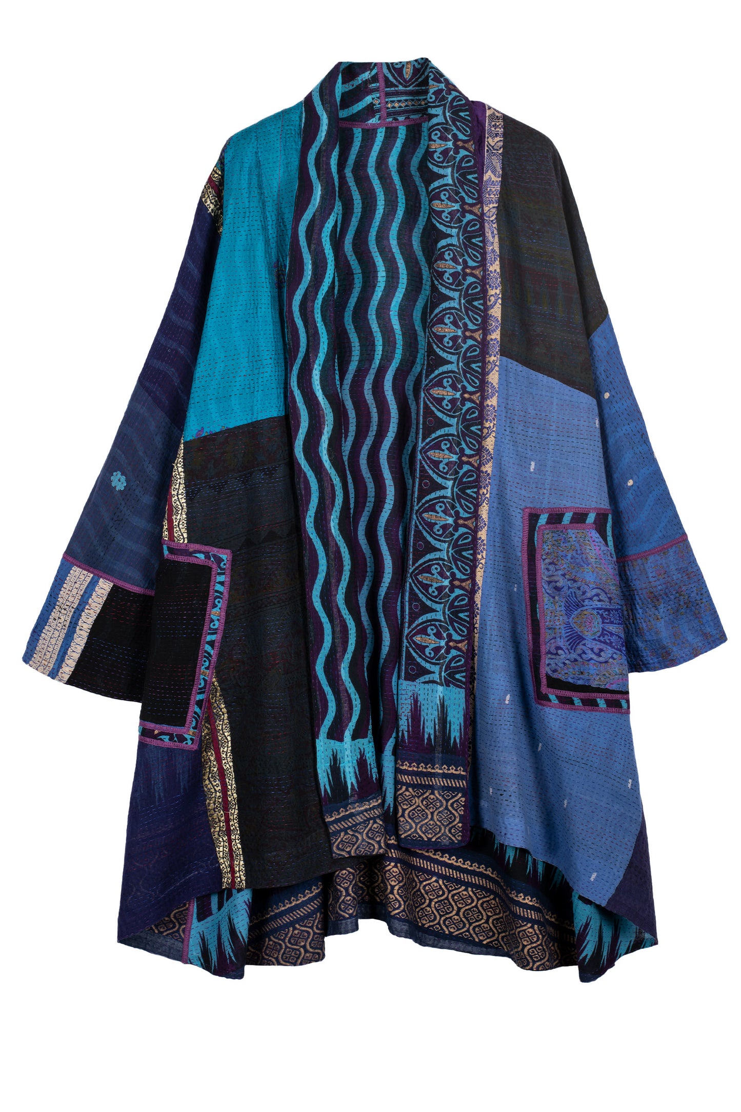 DESSERT WAVES KANTHA KIMONO LONG JKT