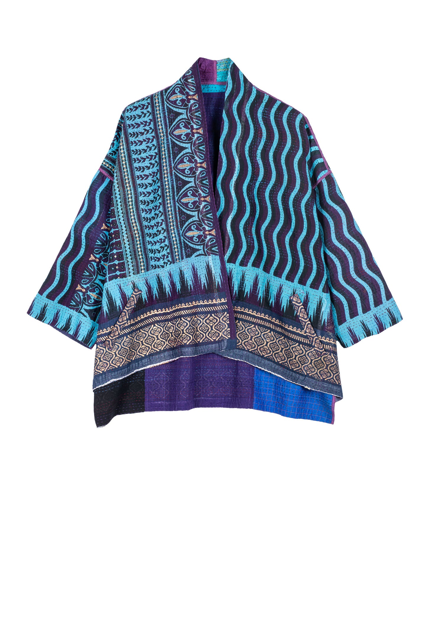 DESSERT WAVES KANTHA MINI KIMONO JKT