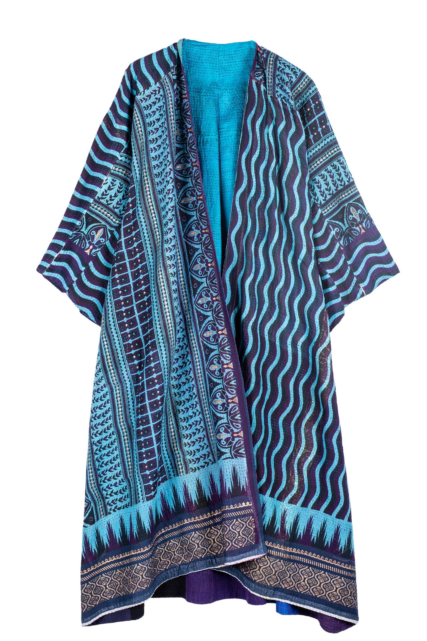 DESSERT WAVES KANTHA KIMONO MAXI