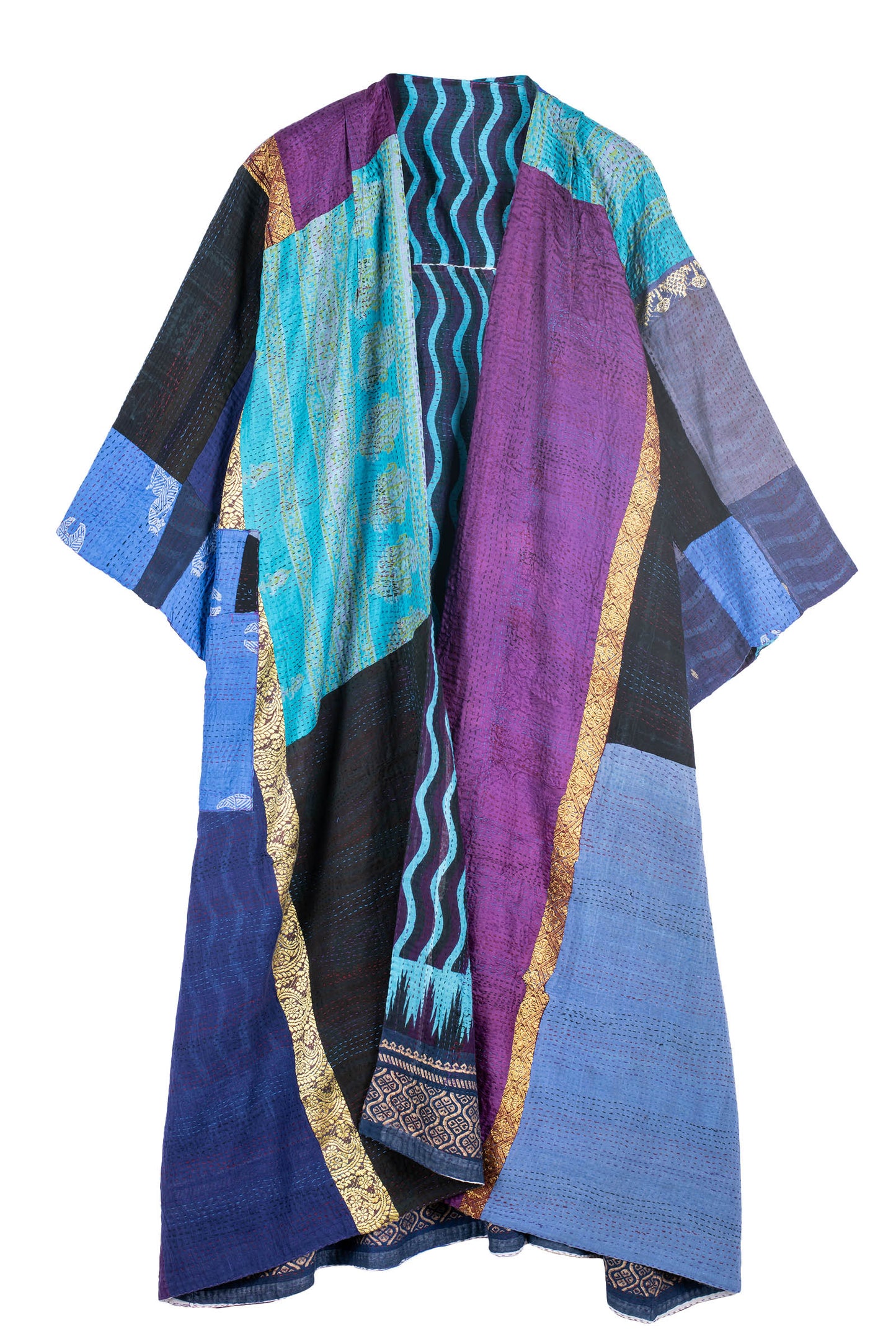 DESSERT WAVES KANTHA KIMONO MAXI