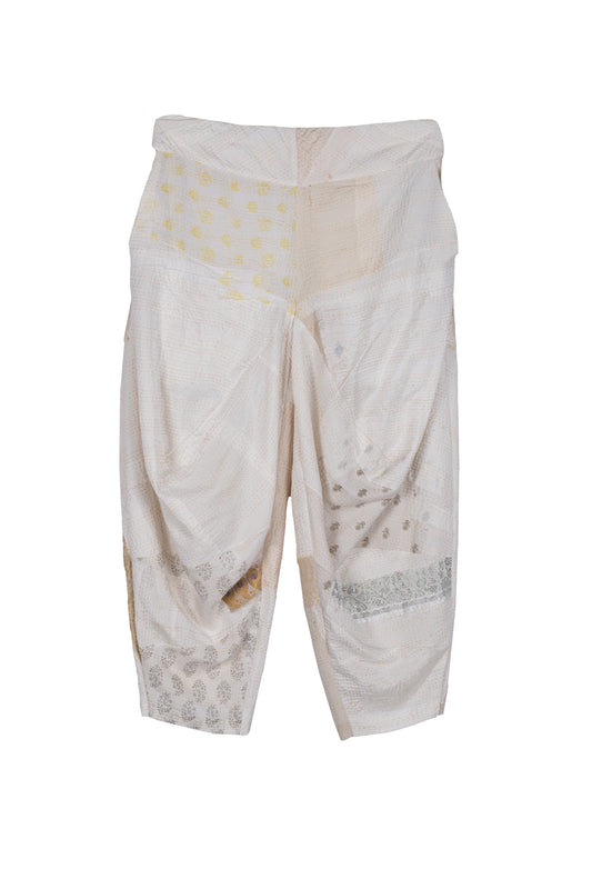 FRAYED PATCH KANTHA YAMAHA PANTS