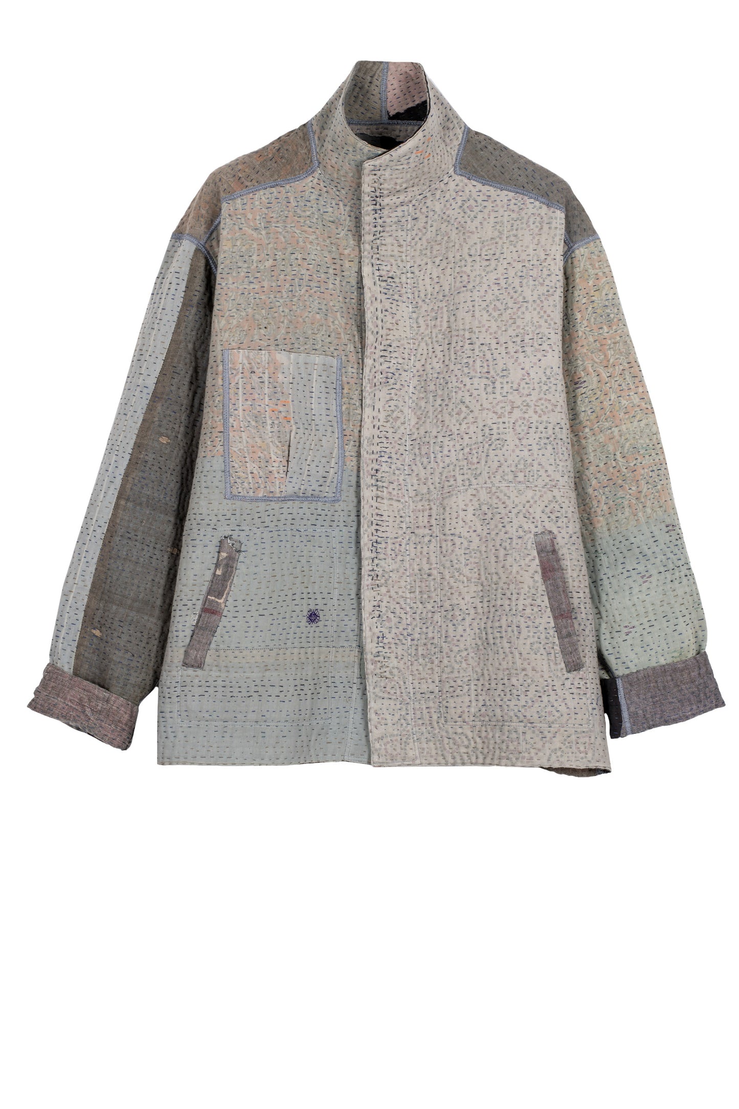 FRAYED PATCH KANTHA MEN'S BLOUSON