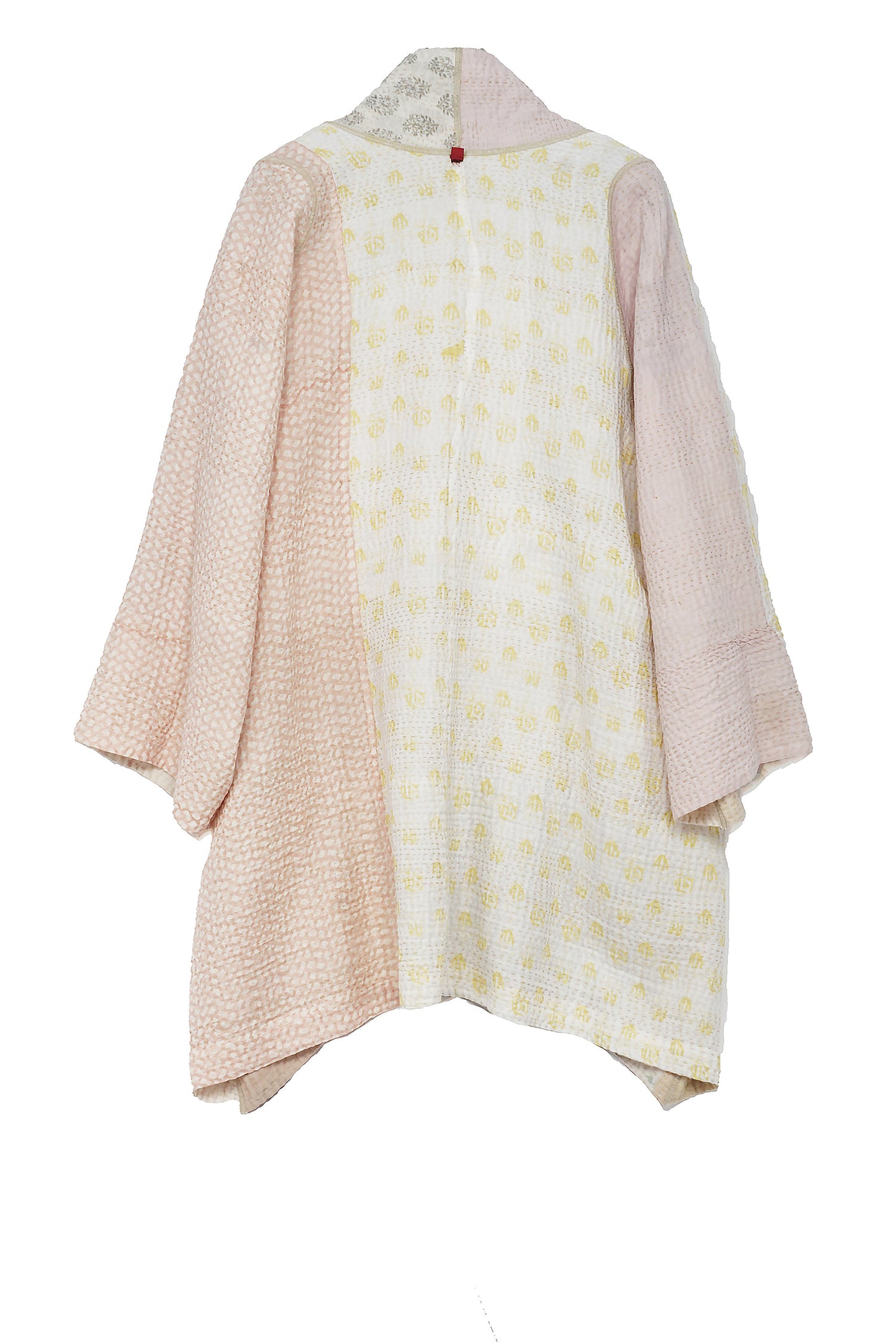 FRAYED PATCH MIX KANTHA A-LINE JKT