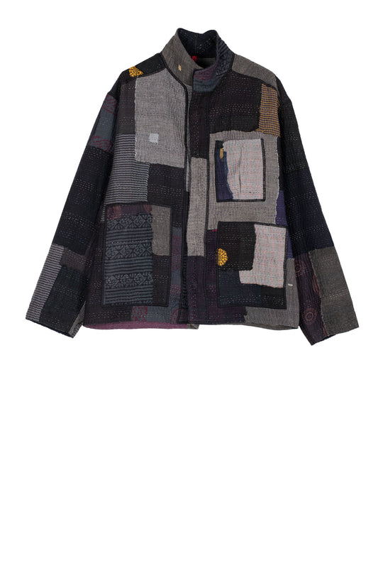 FRAYED PATCH MIX KANTHA MEN'S BLOUSON