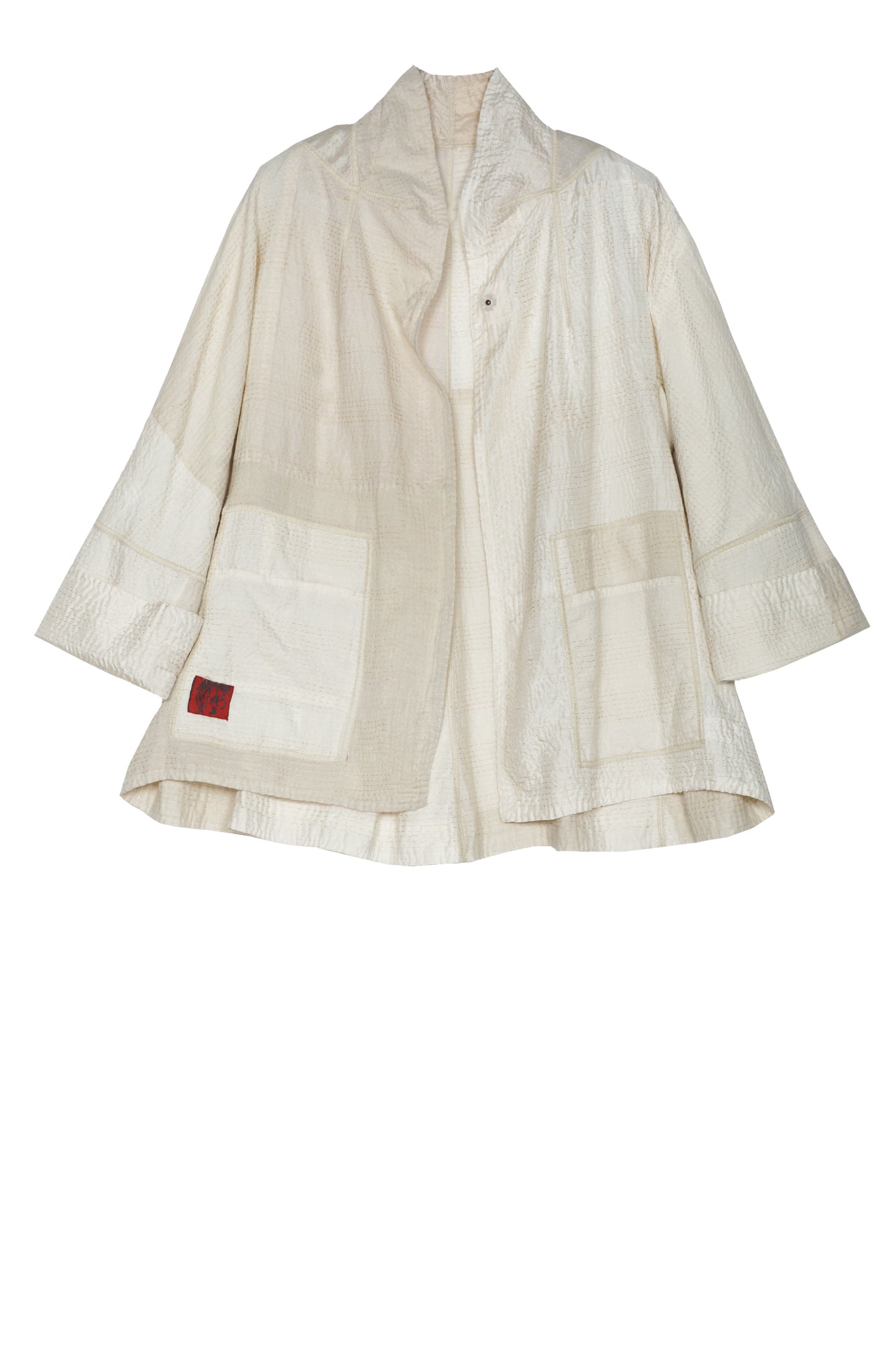 JAIPUR WHITE KANTHA FLARE SHORT JKT