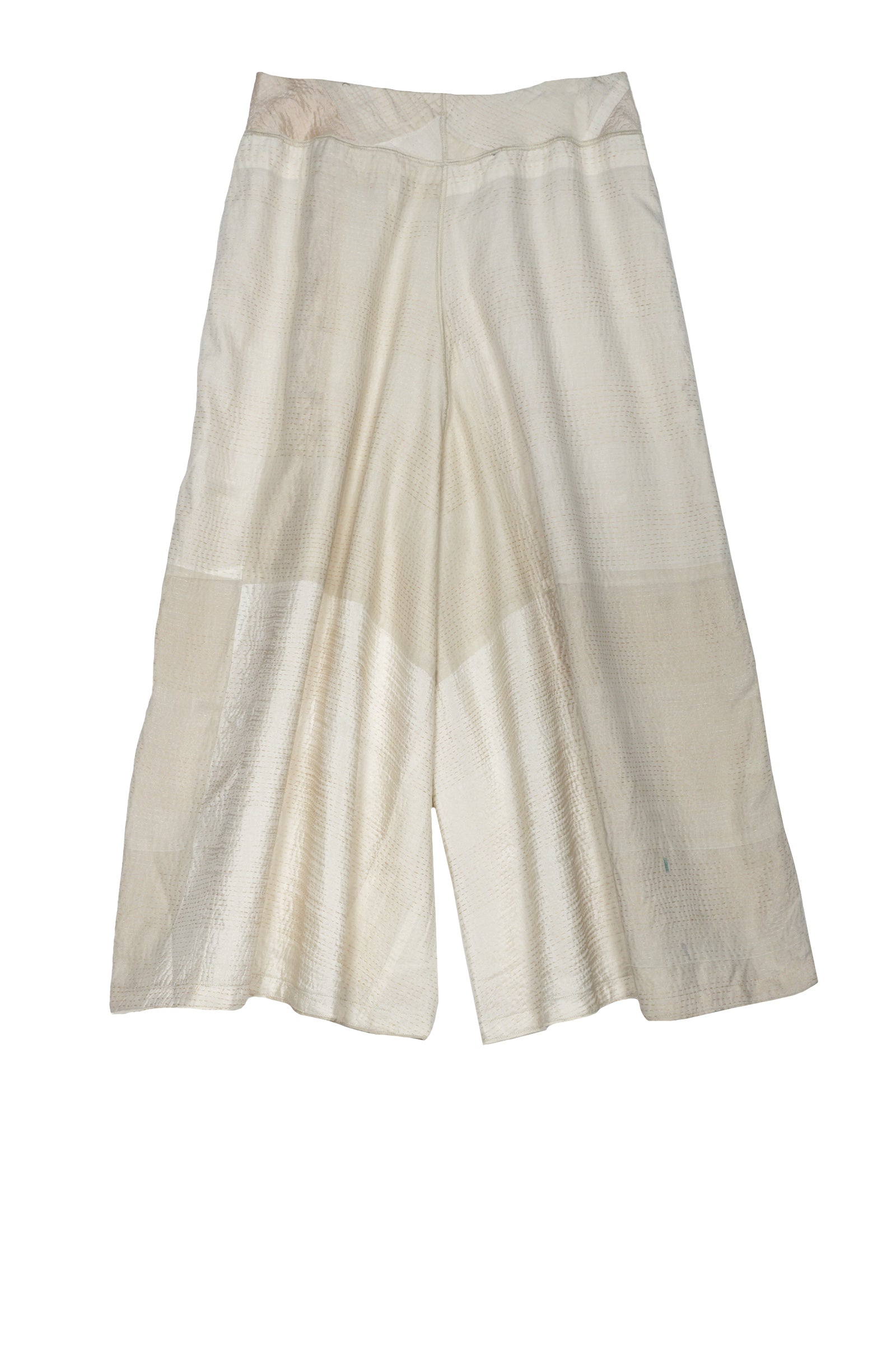 JAIPUR WHITE KANTHA WIDE LEG PANTS