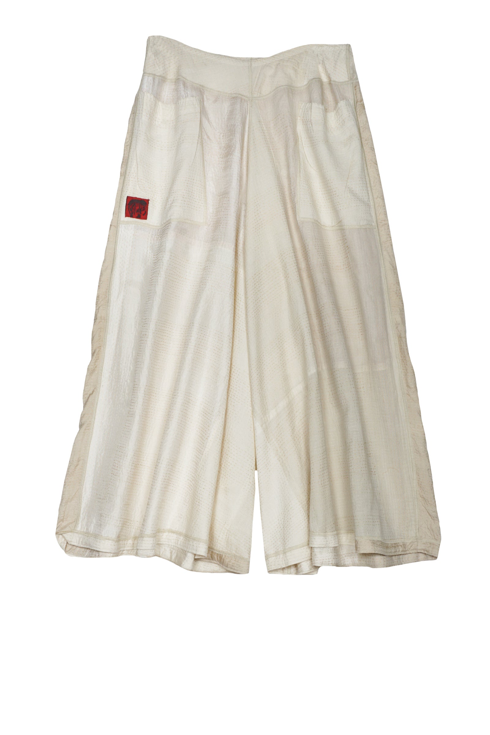 JAIPUR WHITE KANTHA WIDE LEG PANTS