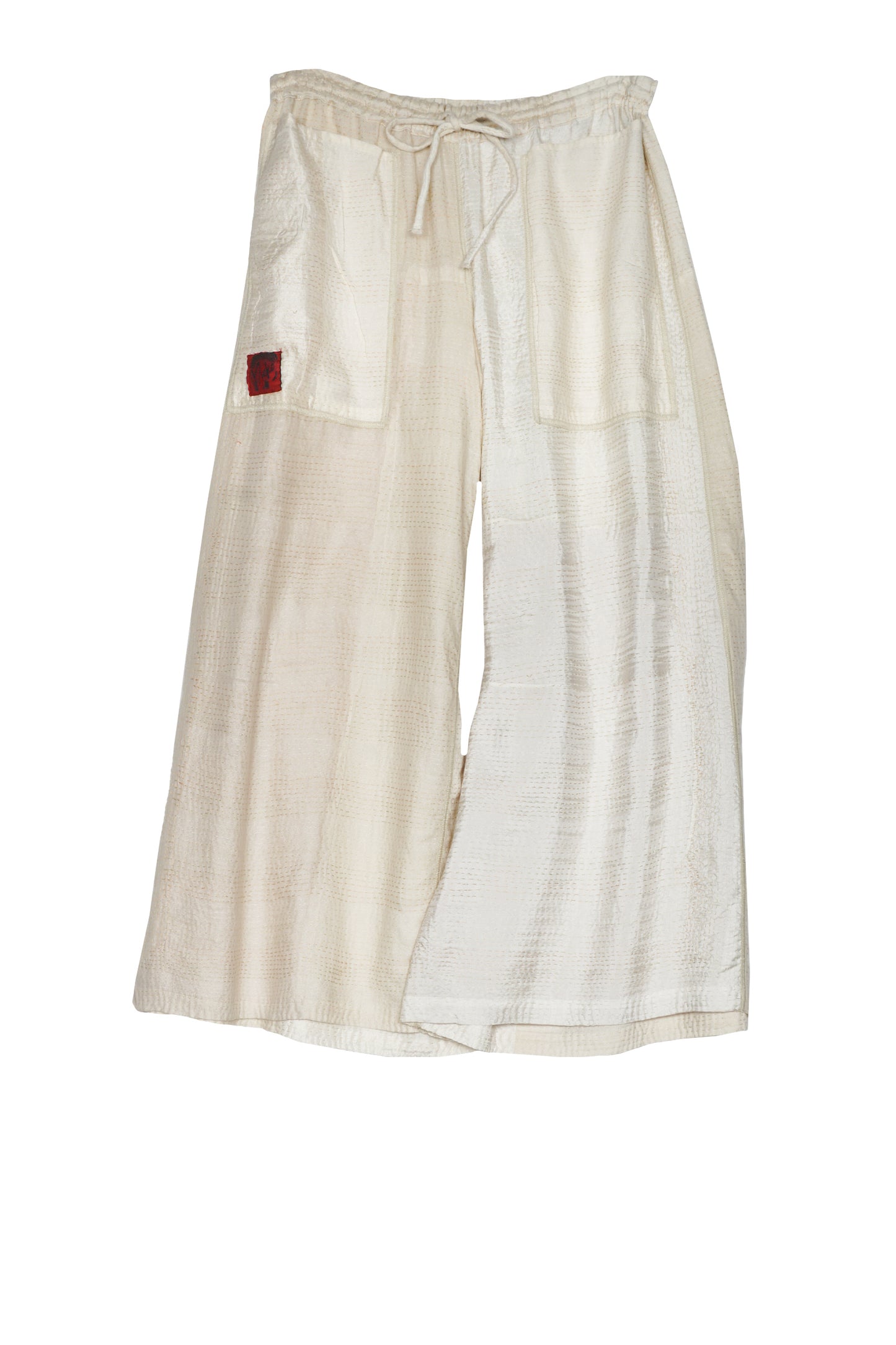 JAIPUR WHITE KANTHA DRAW STRING GAUCHO