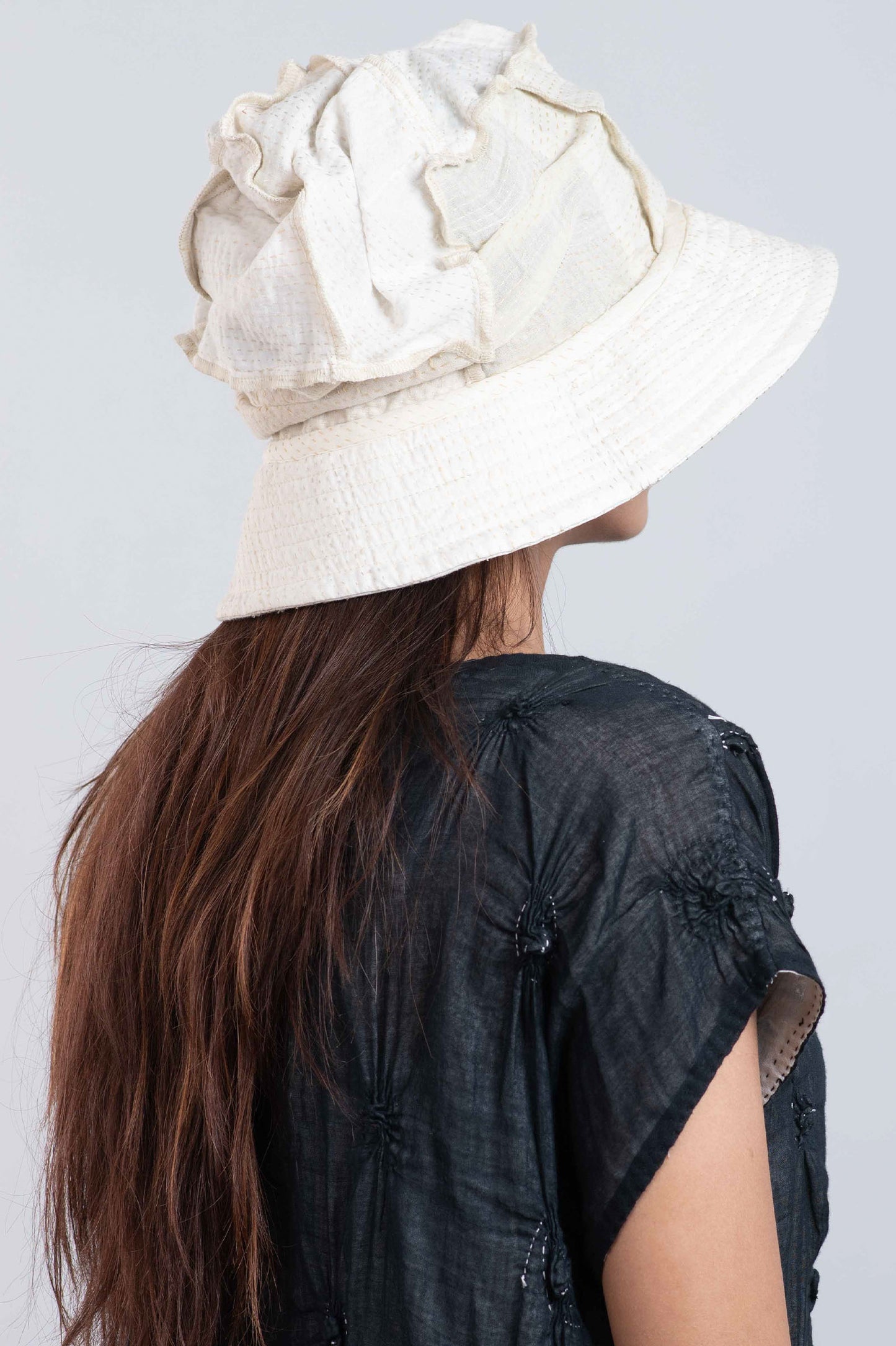 JAIPUR WHITE KANTHA FULL BRIM HAT