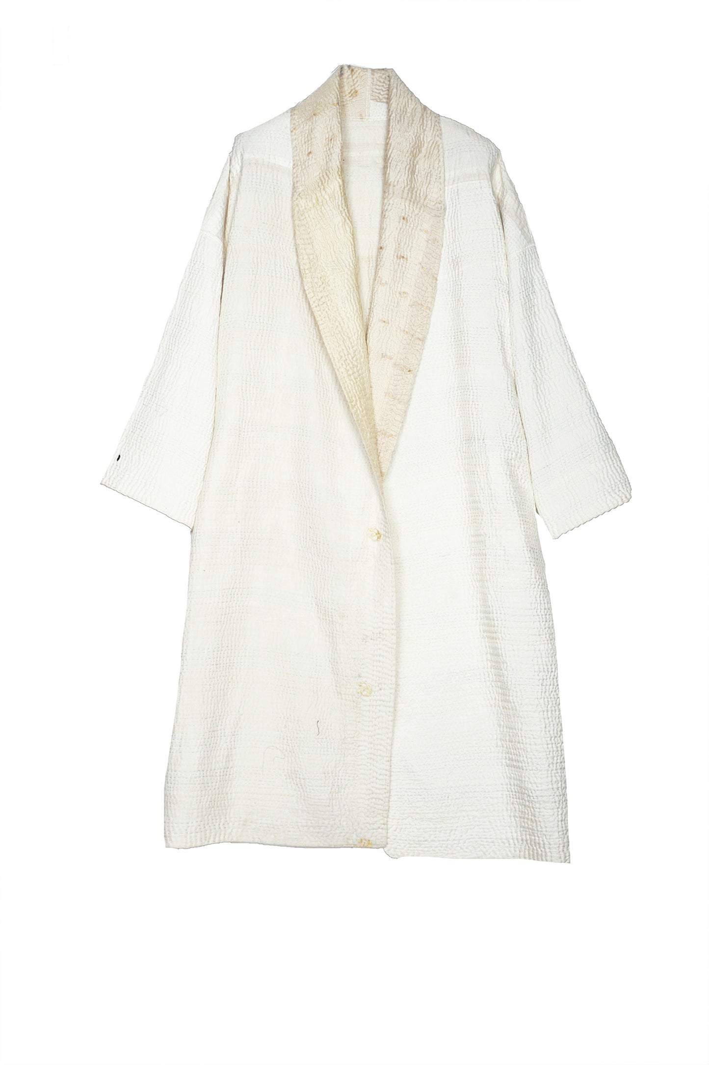 JAIPUR WHITE KANTHA SIMPLE ROBE