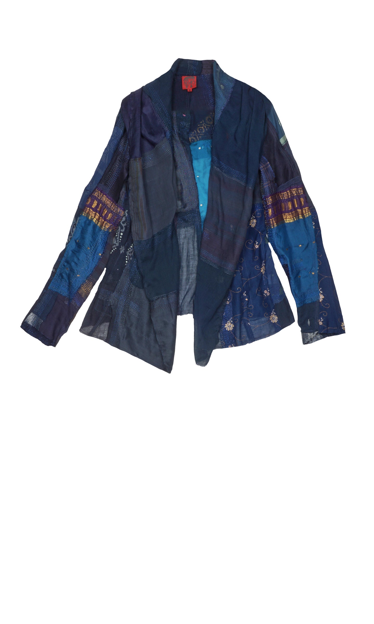 MOSAIC TILE PATCH KANTHA HOODED JKT