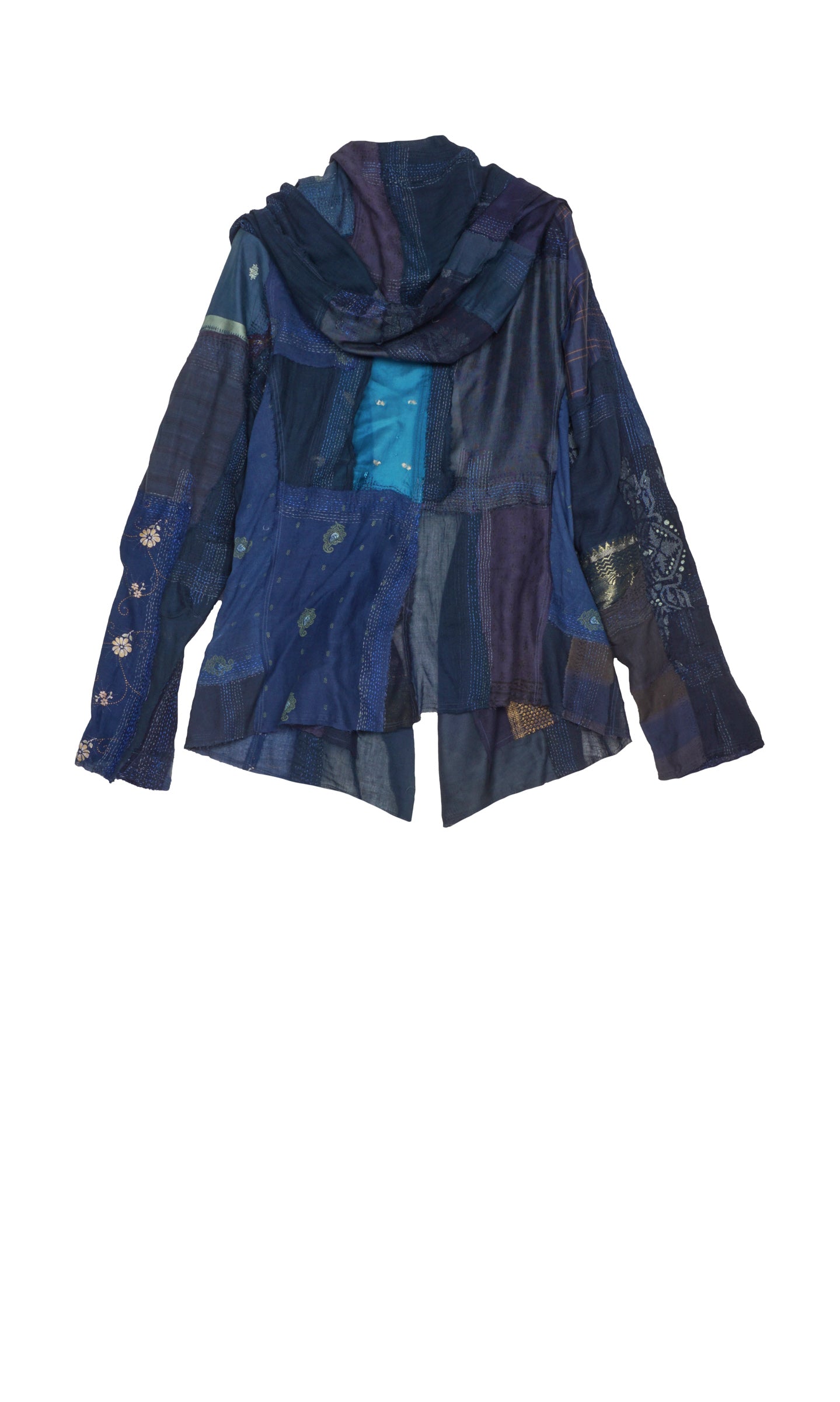 MOSAIC TILE PATCH KANTHA HOODED JKT