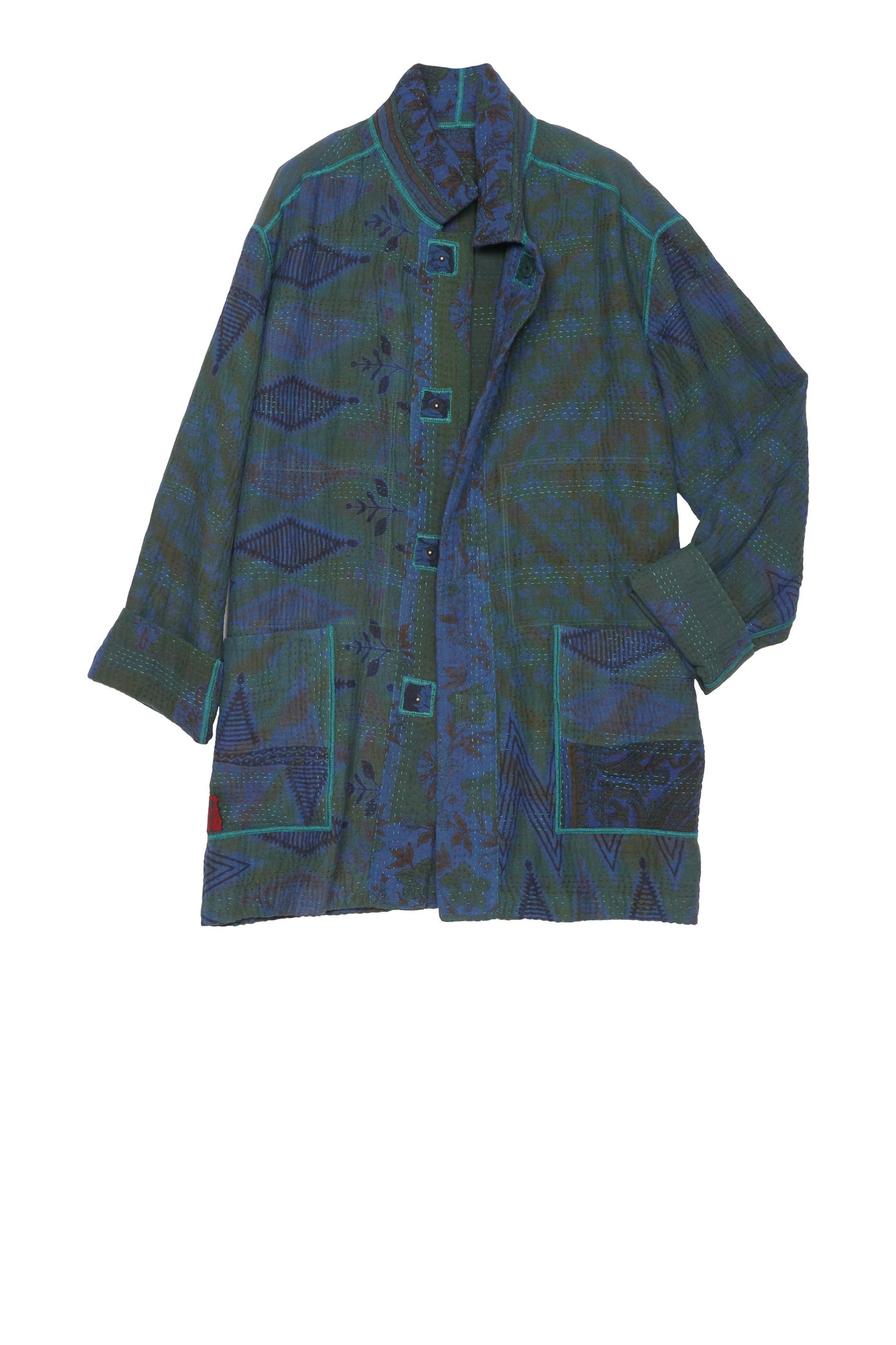 COTTON OVER DYE KANTHA MEN'S BLOUSON