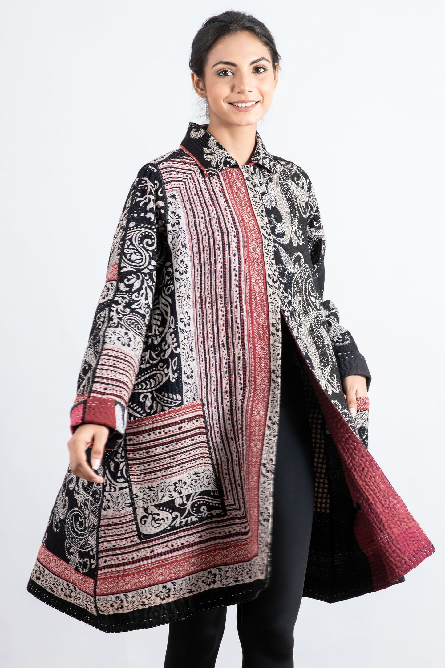 PAISLEY & PATCH KANTHA A-LINE DUSTER