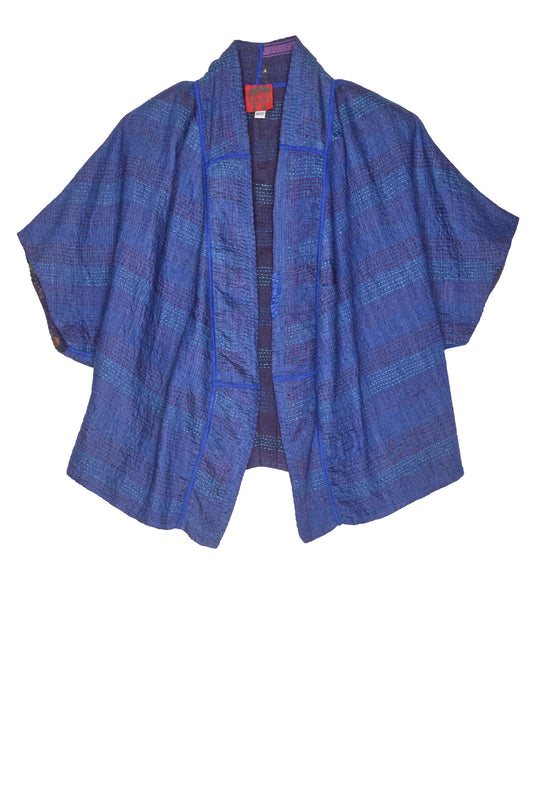 VINTAGE SILK COTTON KANTHA 4-WAY VEST