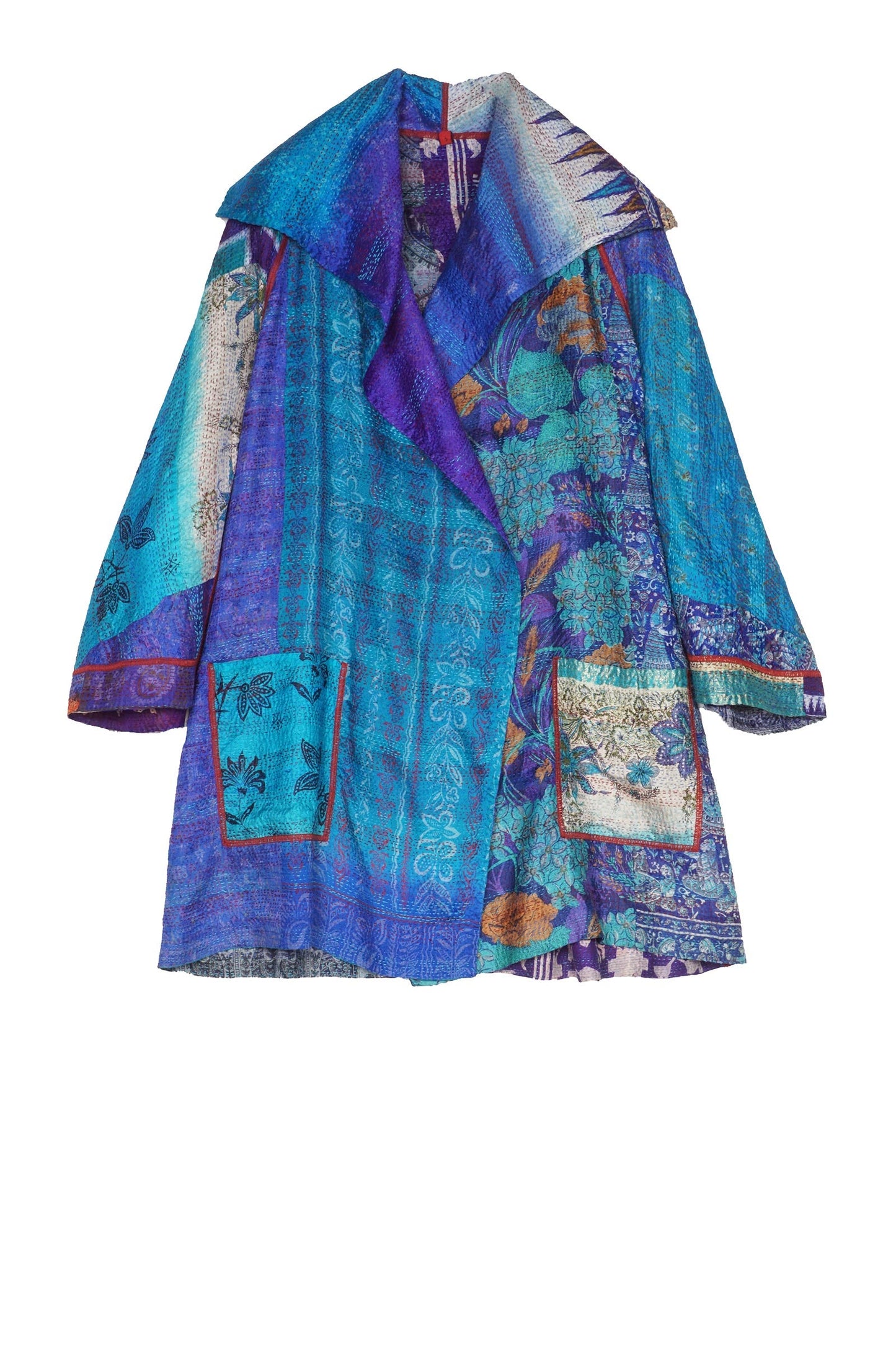 VINTAGE SILK KANTHA BACK TUCKED JKT