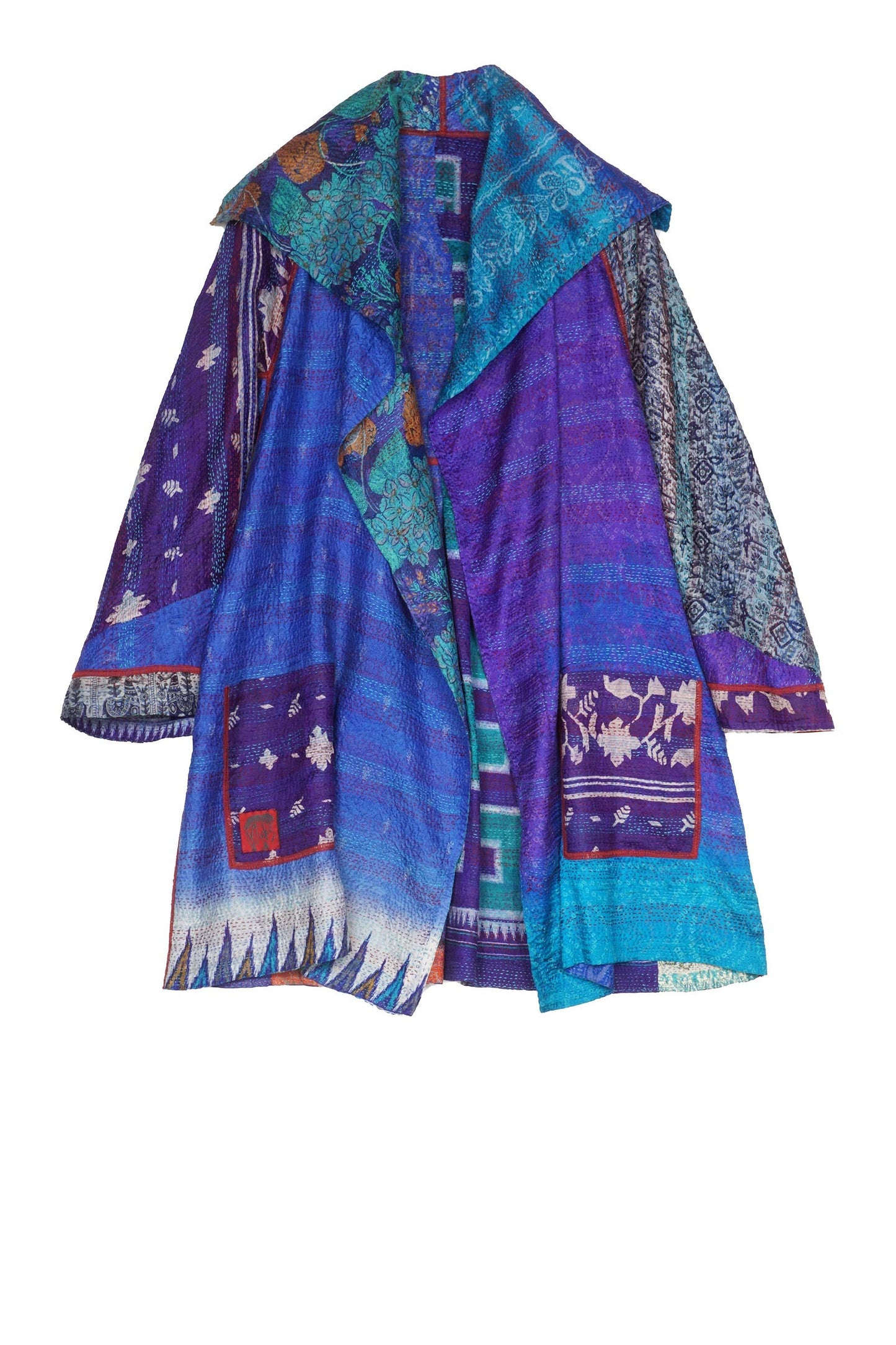 VINTAGE SILK KANTHA BACK TUCKED JKT