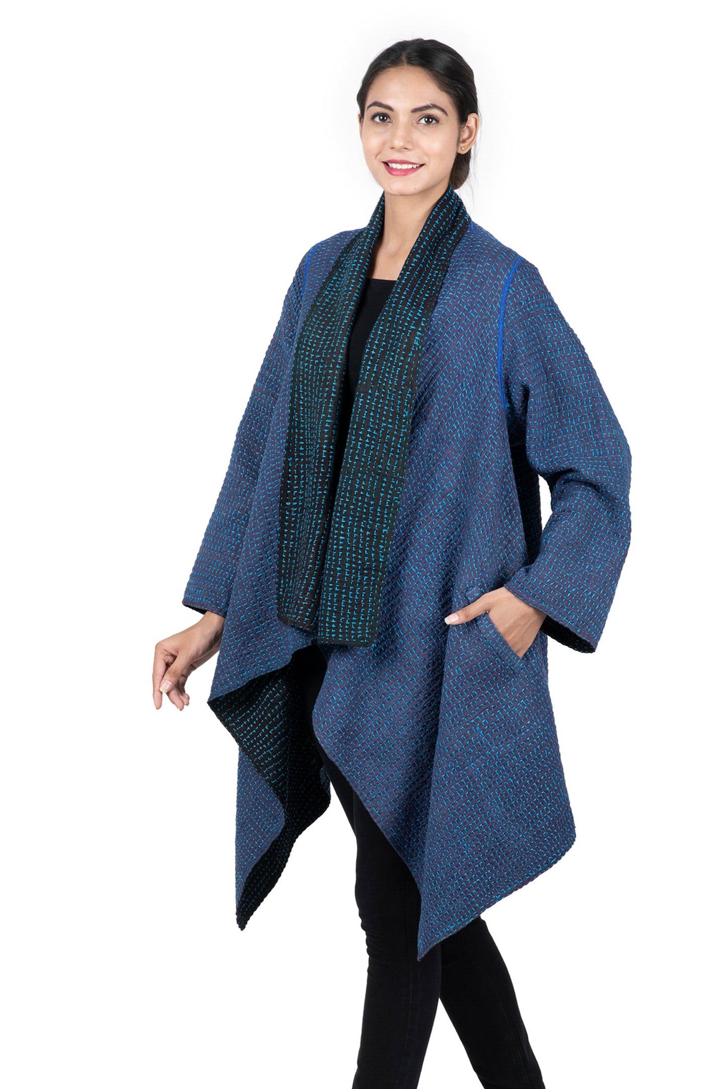 WAFFLE KANTHA DOUBLE WRAP JKT