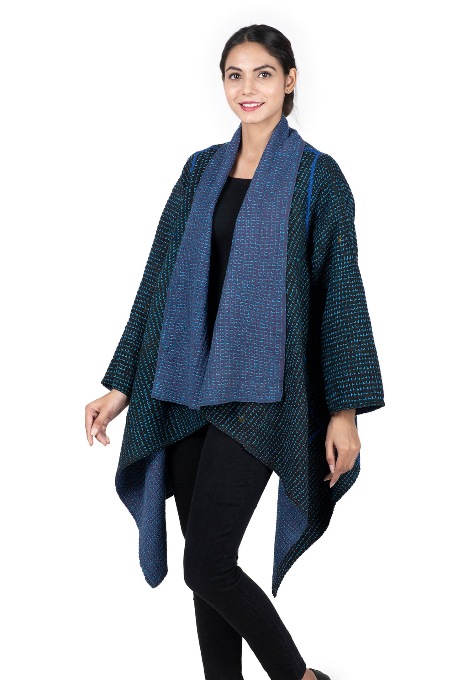 WAFFLE KANTHA DOUBLE WRAP JKT