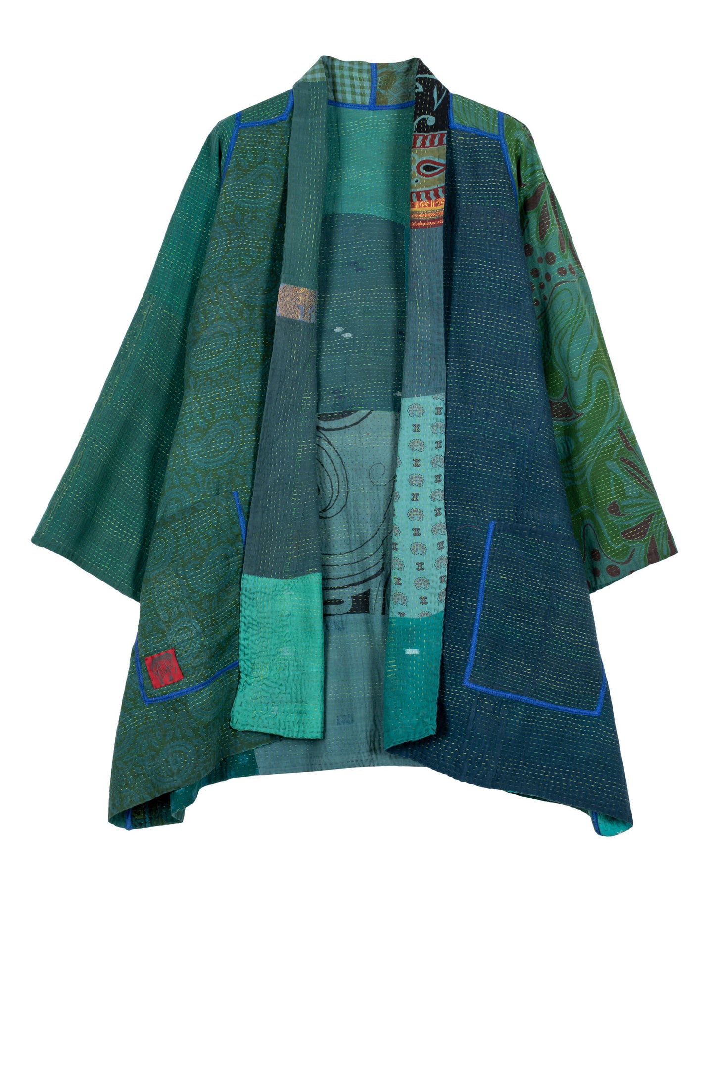 COTTON SILK SW PATCH KANTHA A-LINE JKT