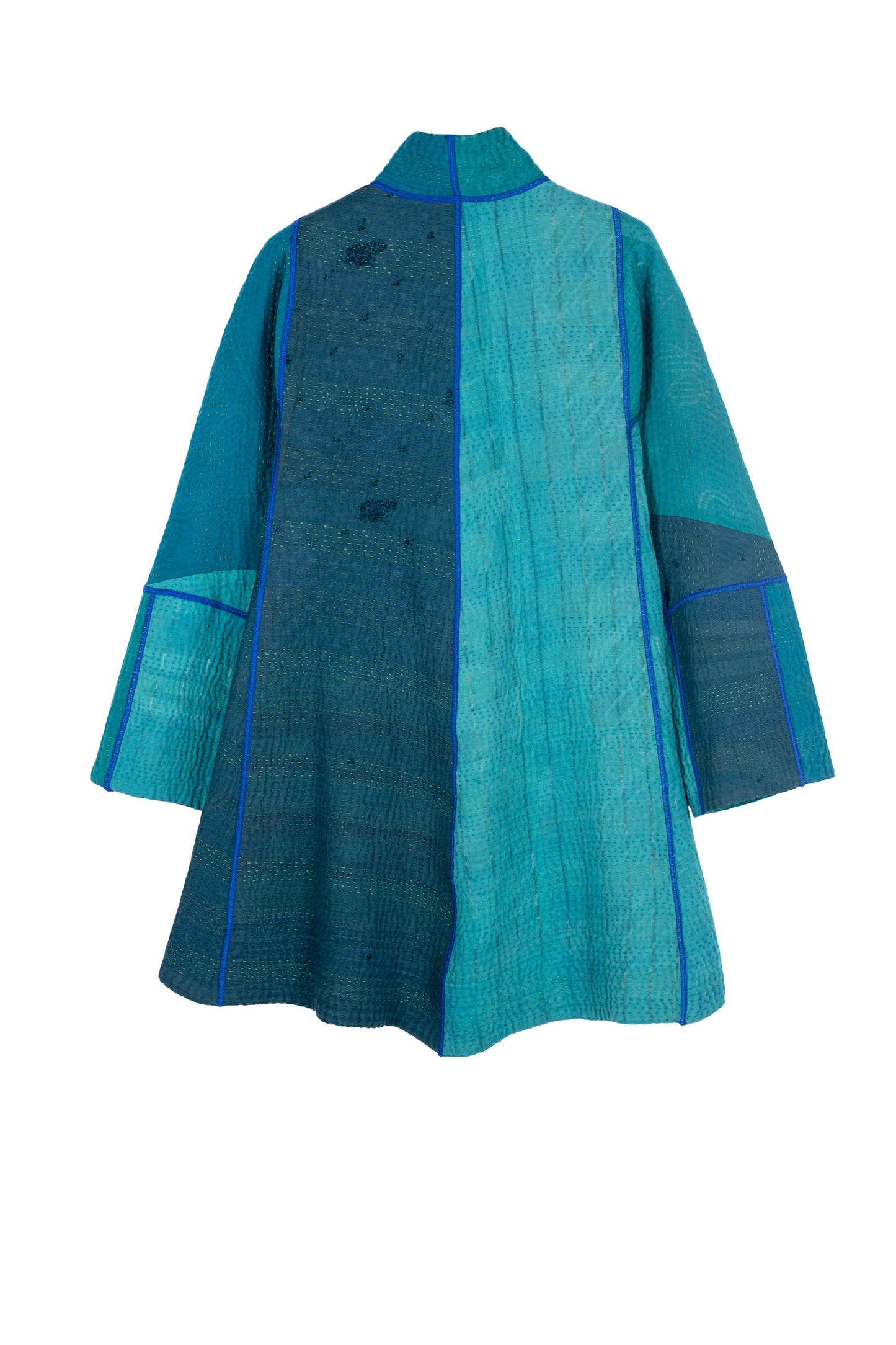 COTTON SILK SW PATCH KANTHA FLARE LONG JKT