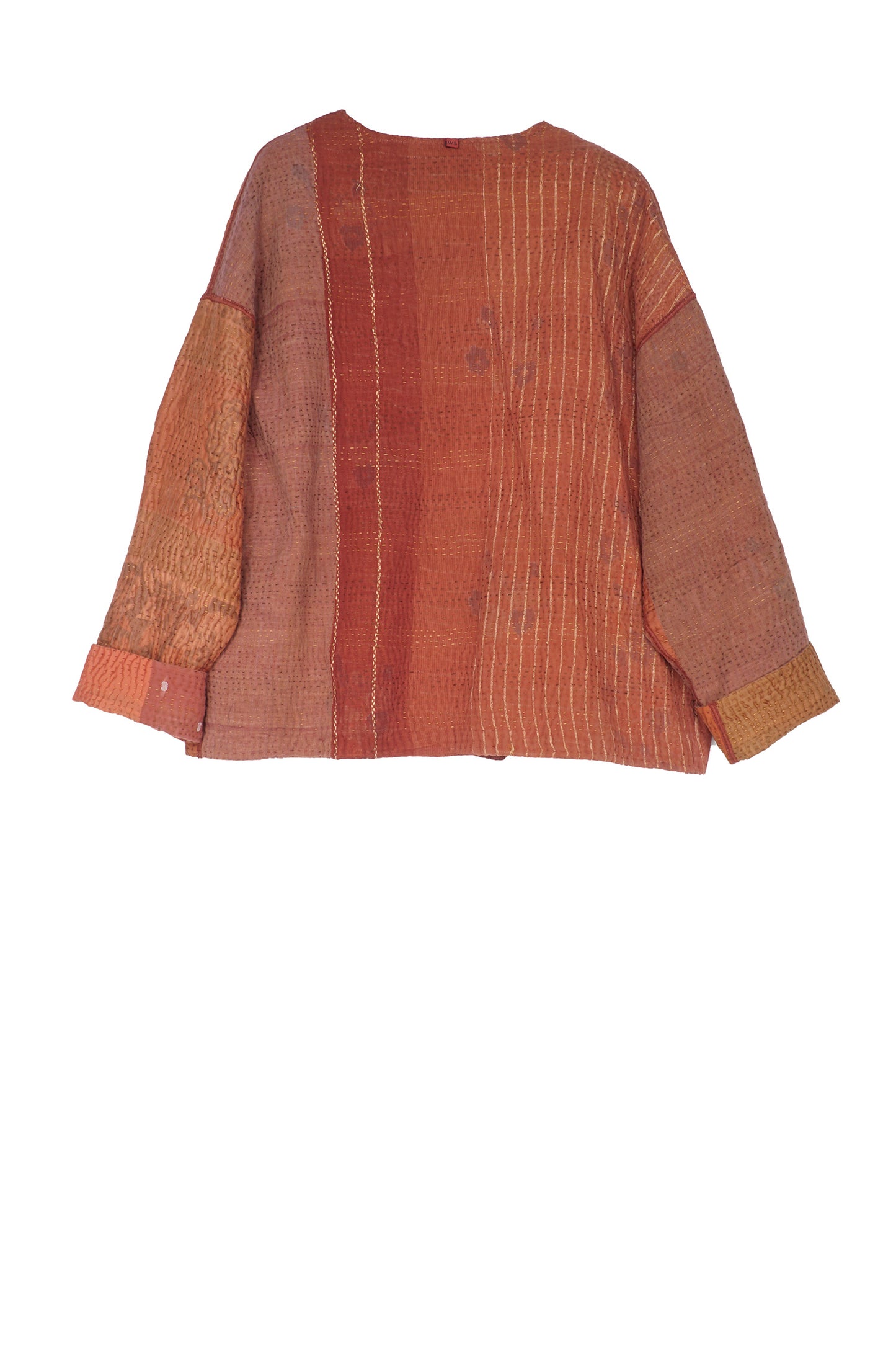 COTTON SILK SW PATCH KANTHA CREW NECK SHORT JKT