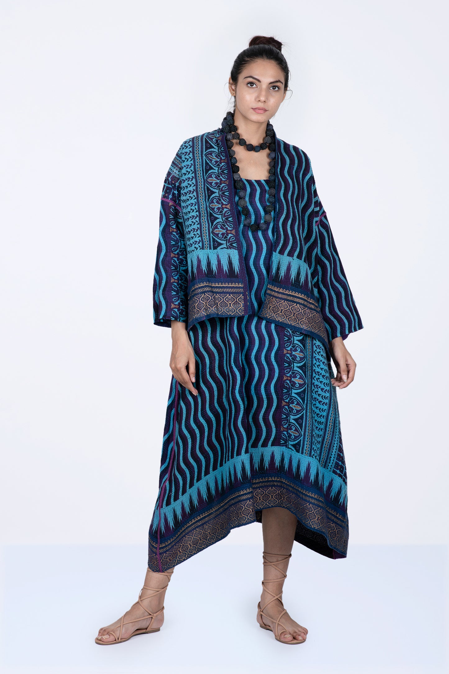 DESSERT WAVES KANTHA MINI KIMONO JKT