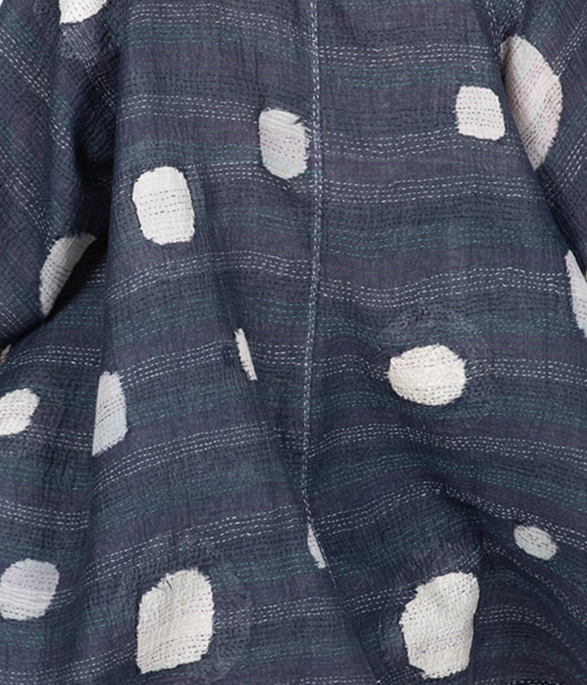 CUT THROUGH DOT AND HOLES KANTHA BELL SHAPE JKT